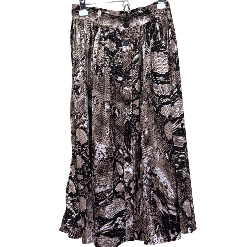 Hayden LA Snakeskin Print Button Front Maxi Skirt Desert Luxe Safari BohoMedium